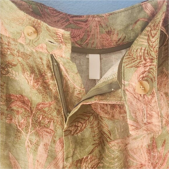 Wide legged floral linen pants from Italy - New, no tags! - Picture 4 of 7